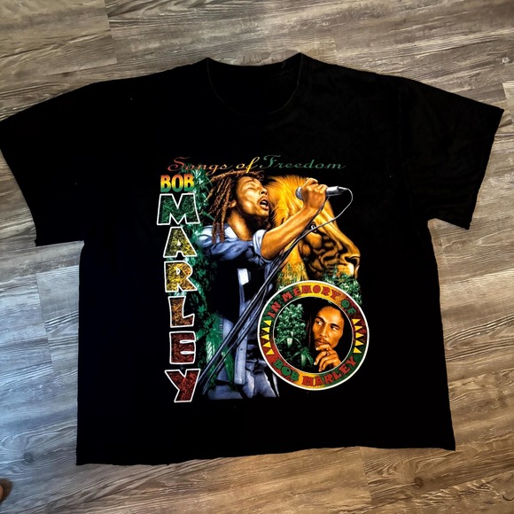 Bob Marley Other - Vintage Bob Marley Songs of Freedom T-Shirt XL In Memory Reggae Rasta Graphic Te